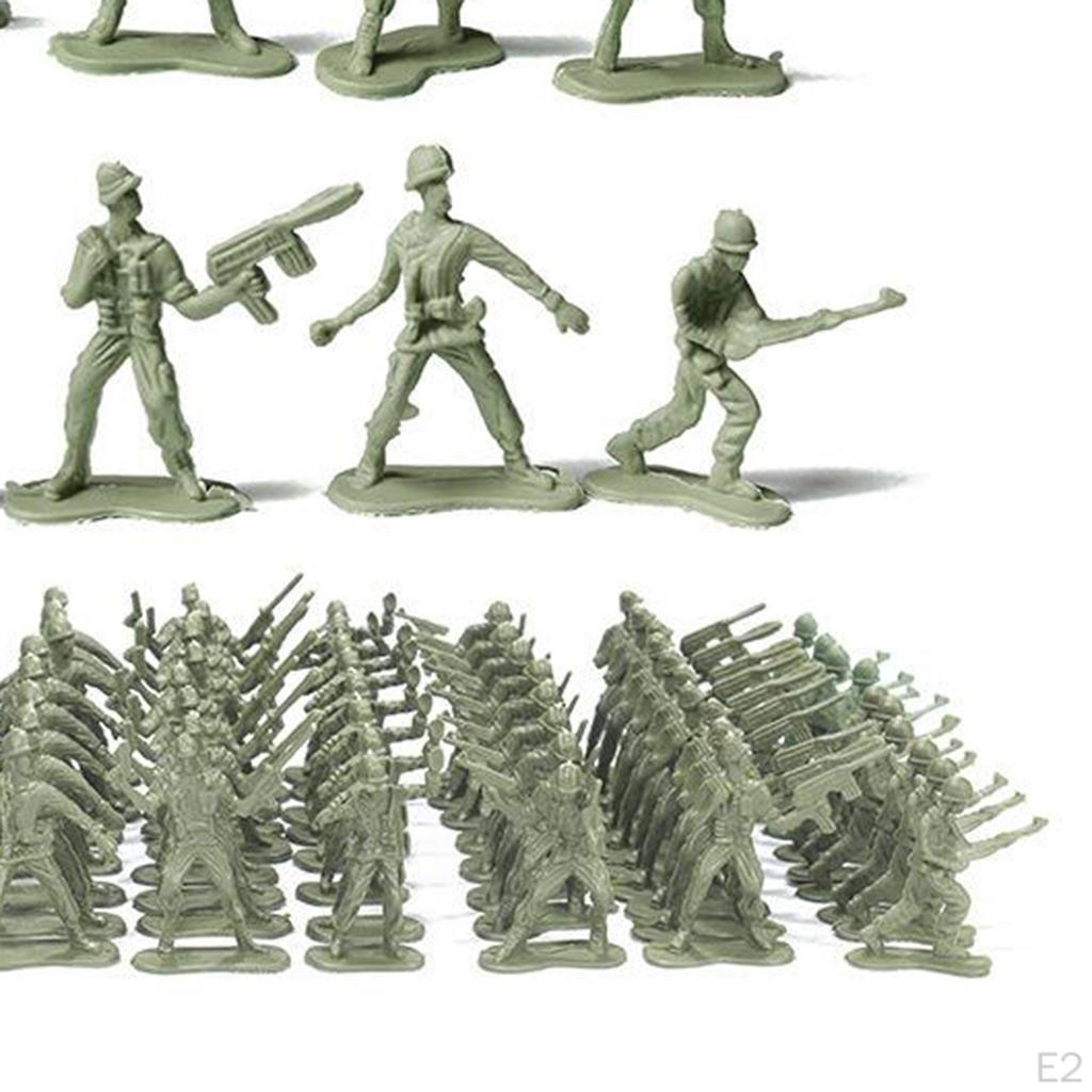 100 Stück Kunststoff 4,5 cm Soldaten Männer Actionfiguren Zubehör Modellspielzeug Kinder