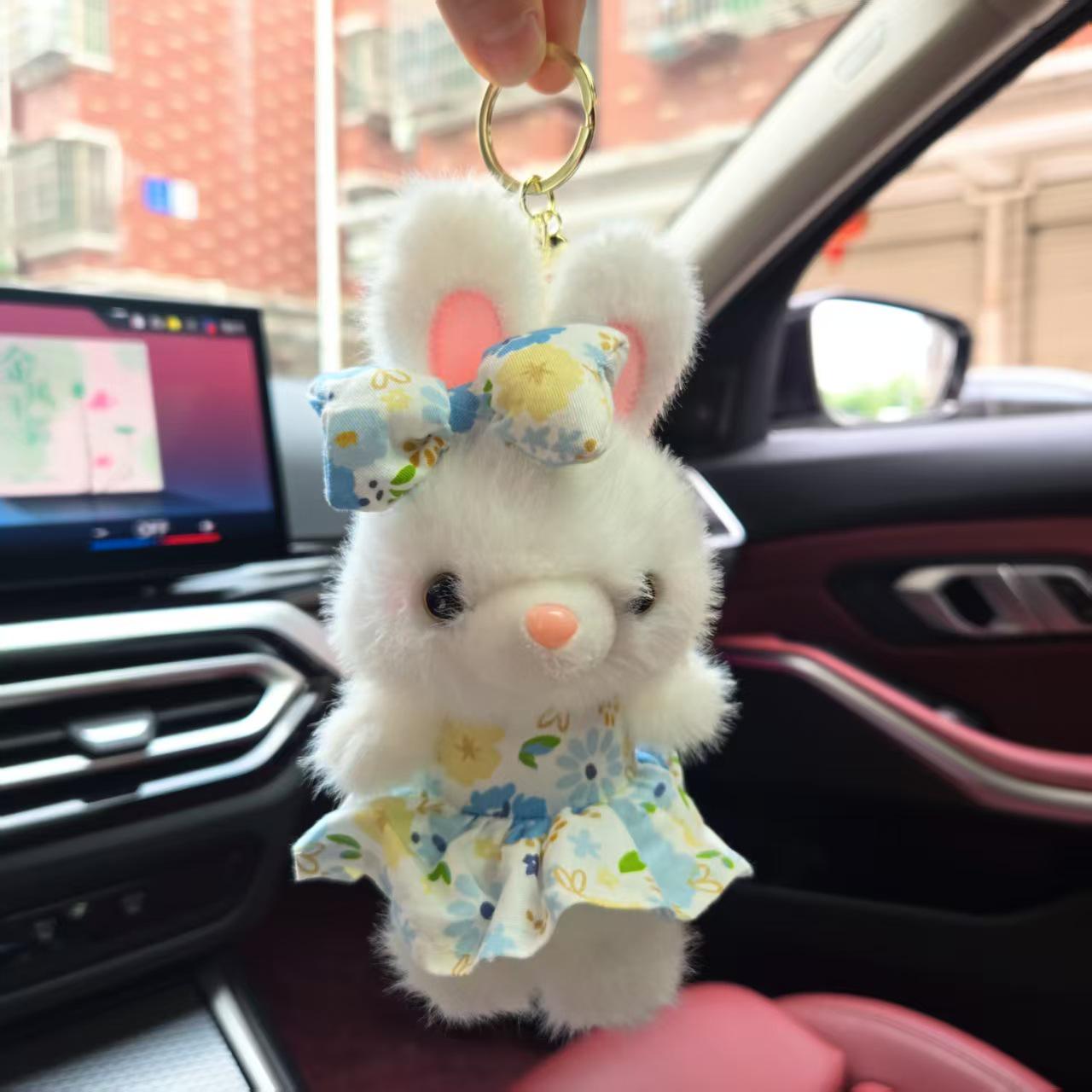 

Очаровательный плюшевый брелок-кукла в виде цветочного кролика Bead Chain