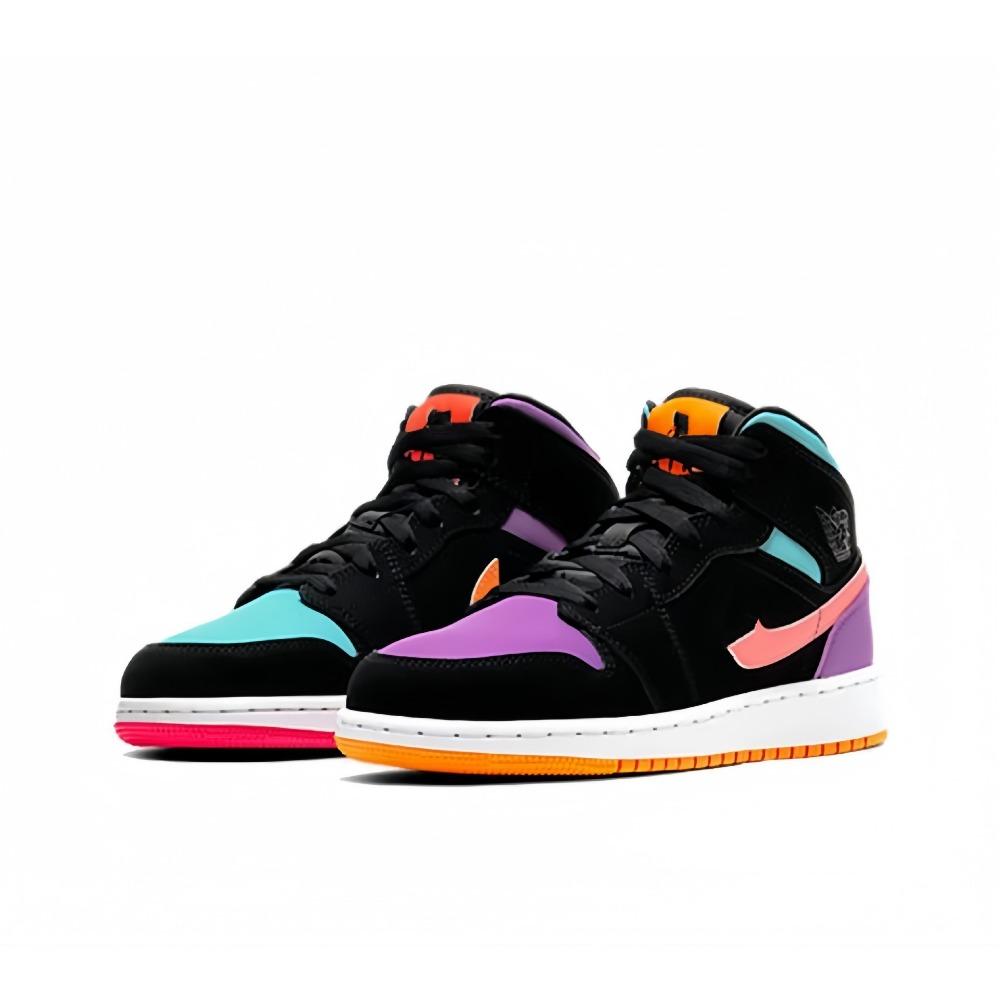 Medium help basketball shoes soot ice blue men's and women's same sports shoes men's breathable