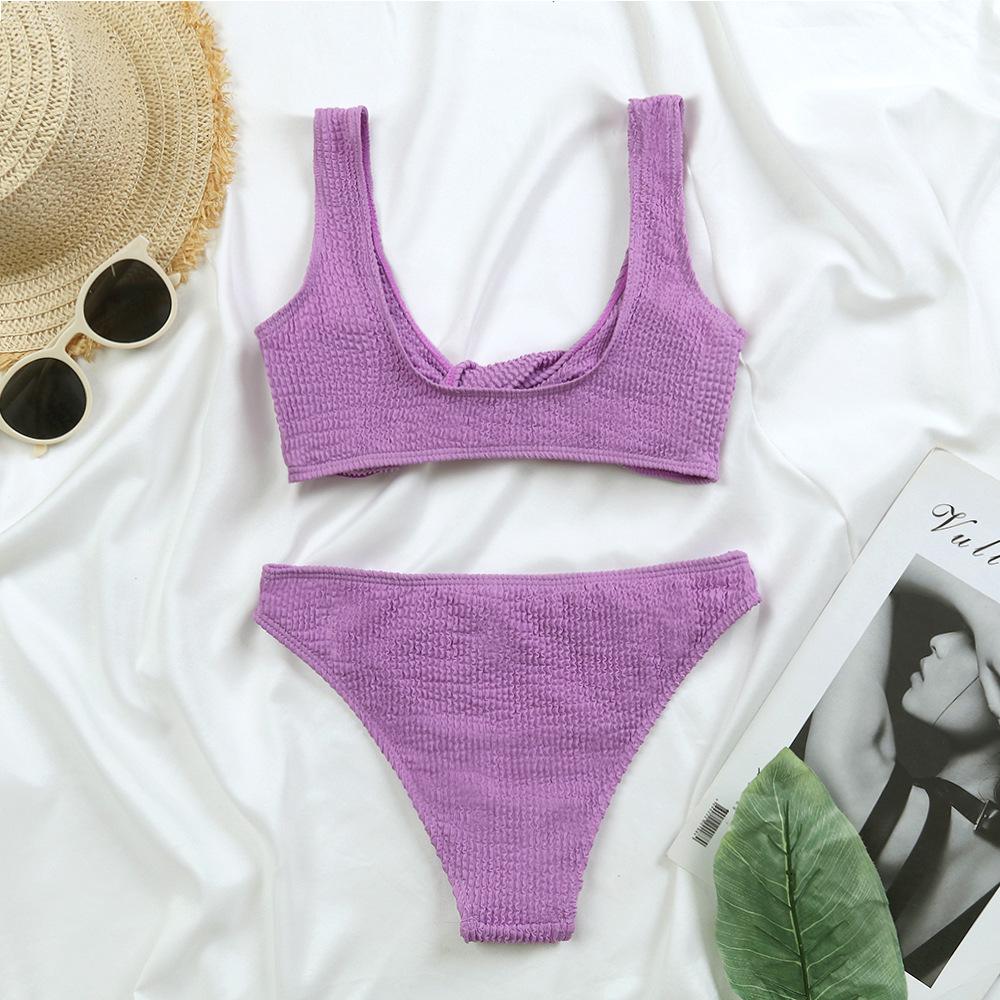 High-Waisted Special Fabric Fashion Bikini Swimsuit for Women