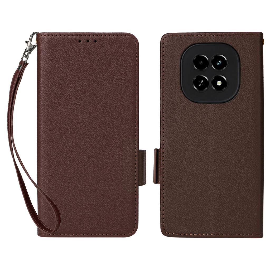 Für Realme V60 5G/Realme V60s 5G Hülle mit Handschlaufe Litschi-Textur PU-Leder Brieftasche Handyhülle