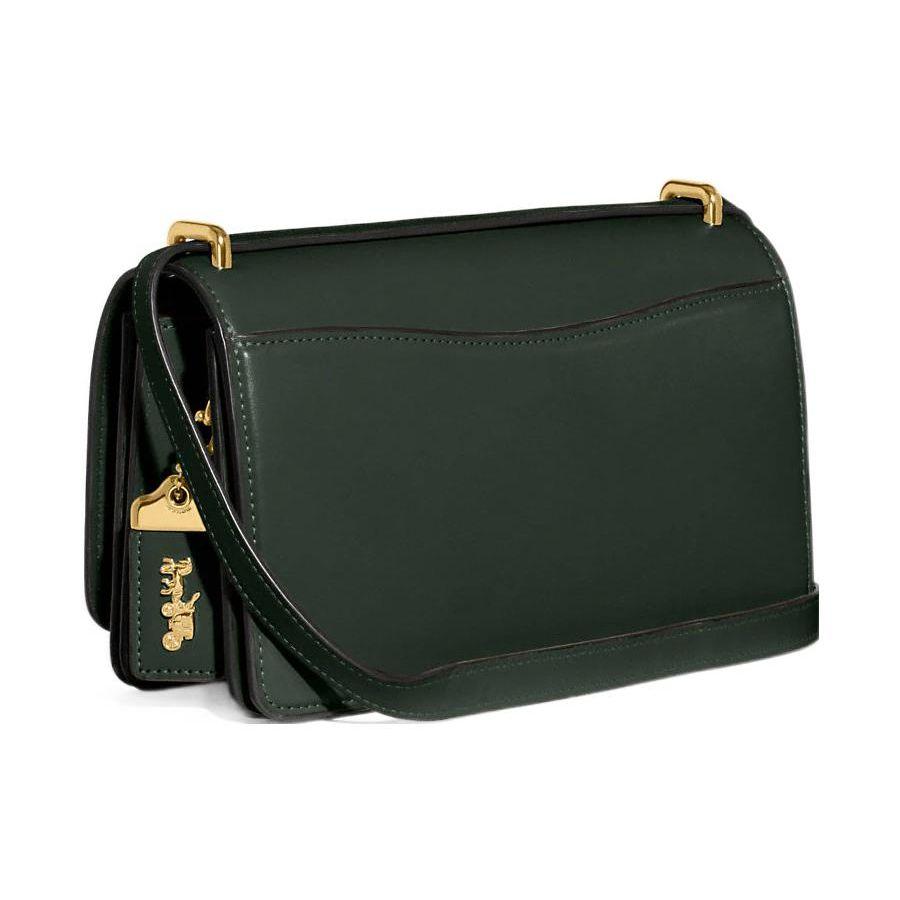 Coach Bandit 24 Multifunctional Pocket Flap Closure Envelope Bag Women Shoulder Bag Dark-Green CC416-B4RFT