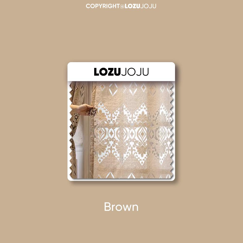 

1 шт. LOZUJOJU 10-30% затемняющие модные и роскошные жаккардовые полые удобные шторы для гостиной, спальни, домашний декор W100cm x L200cm коричневый