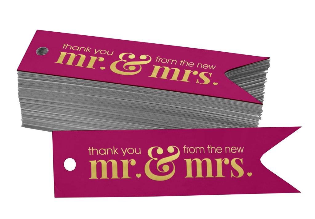 Inkdotpot Pack Of 100 Thank You From The New Wedding Favor Paper Tags Craft Real Gold Foil Hang