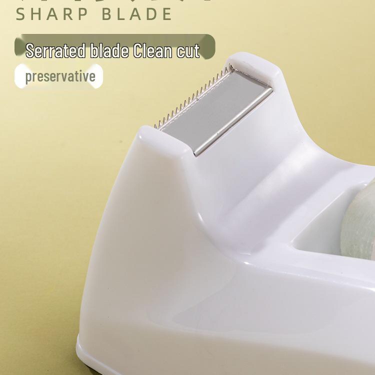 Compact Transparent Tape Dispenser - Portable Adhesive Tape Holder for Student Stationery