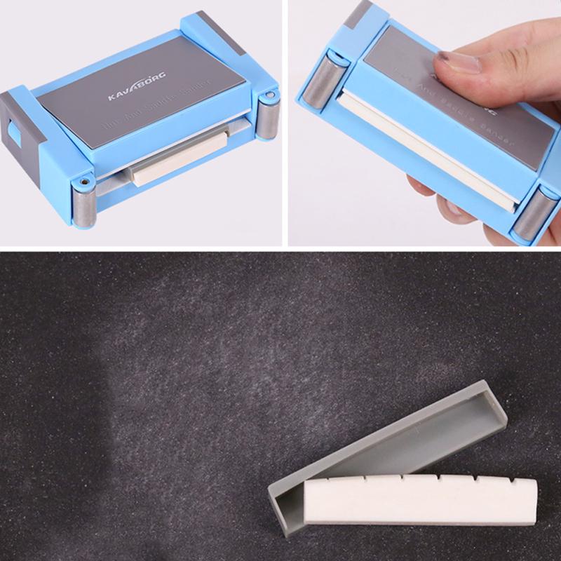 Guitar Saddle and Nut Sander Polishing Abrasive Kit Guitar Repair Tool with Bridge Pin Puller String