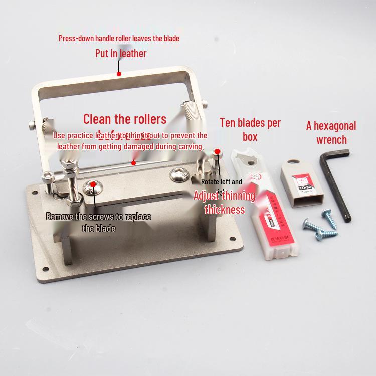 Stainless Steel Leather Skiving Machine for Soft and Hard Leather Materials