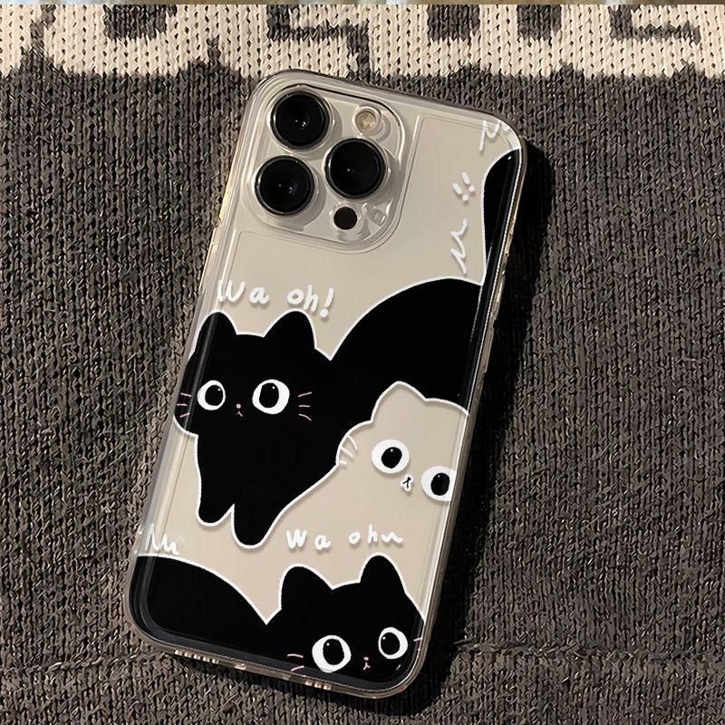 

Cute Dog Cat Animal Couple Phone Case For iPhone 15 14 13 12 11 Pro Max Mini XR X XS Max SE 7 8 Plus Panda Pink Pig Paired Cover iPhone 7 8 SE