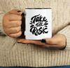 Inkdotpot 11oz Ceramic  Coffee  Mug  Take The Risk Positive Inspirational Quotes Gift For Employee Boss Coworkers