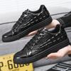 Bright Black Pattern Hot  Selling Men's New Versatile CasualBoard Shoes Spring and Autumn Classic OutdoorRunning Shoes Sneakers