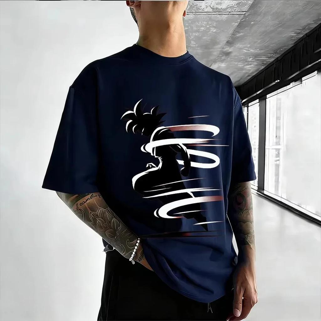 Dragon Ball Goku Instant Transmission Silhouette Tshirt Anime Comfortable Summer New Fashion Unisexs Pure Cotton Tees
