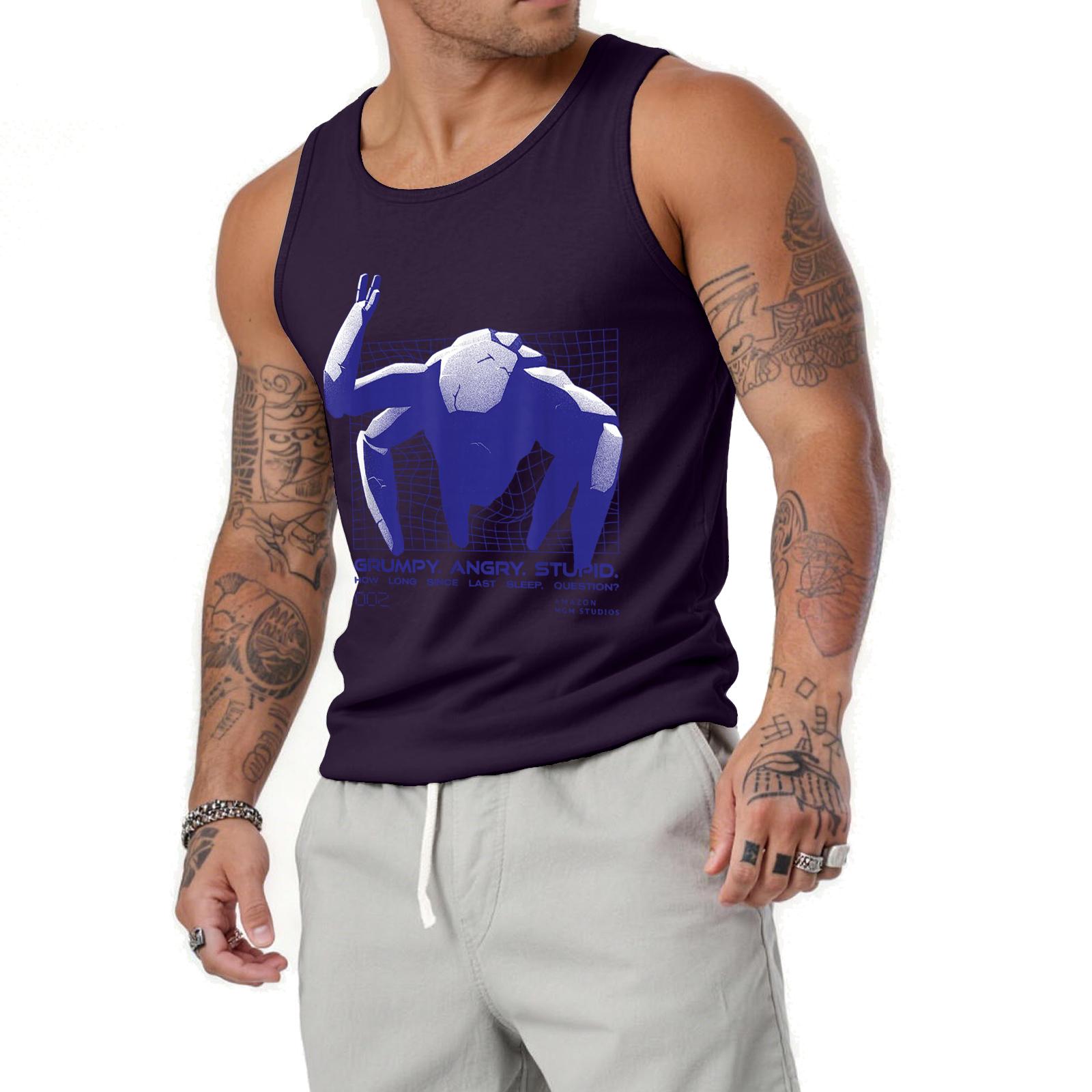 

Men s Loose Fit Casual Sleeveless Tank Top with Graphic Print Soft Lightweight Summer Shirt for Everyday Wear XXXXXL