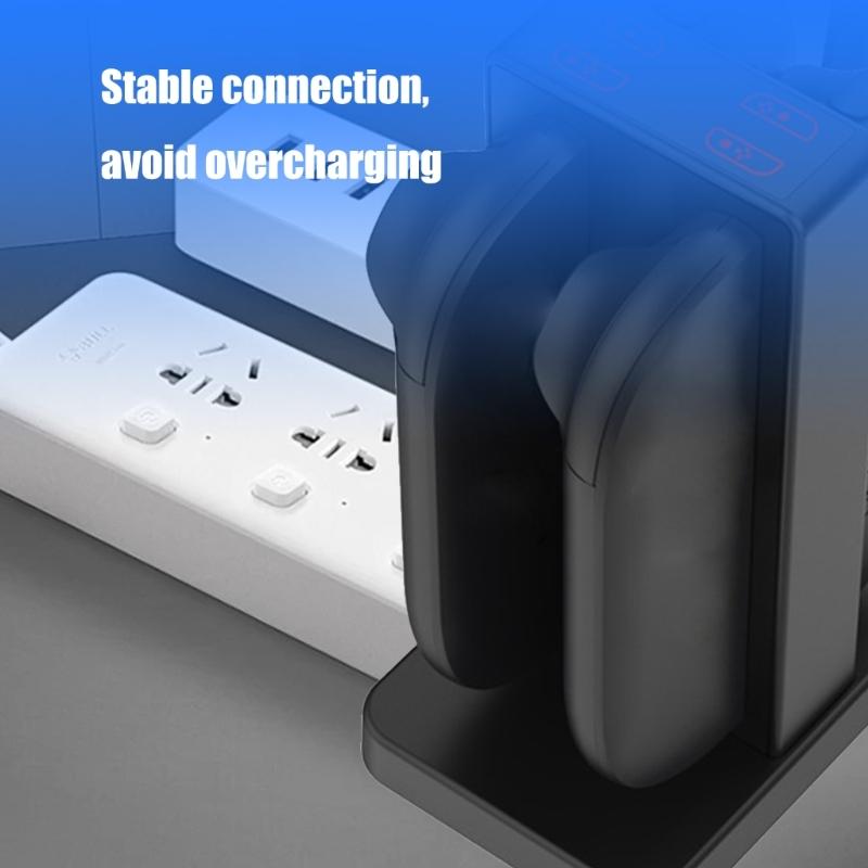 Type C Charging Station 4-Docking Port for NS2 Controllers Fast Charging Safety Protections Compact Design
