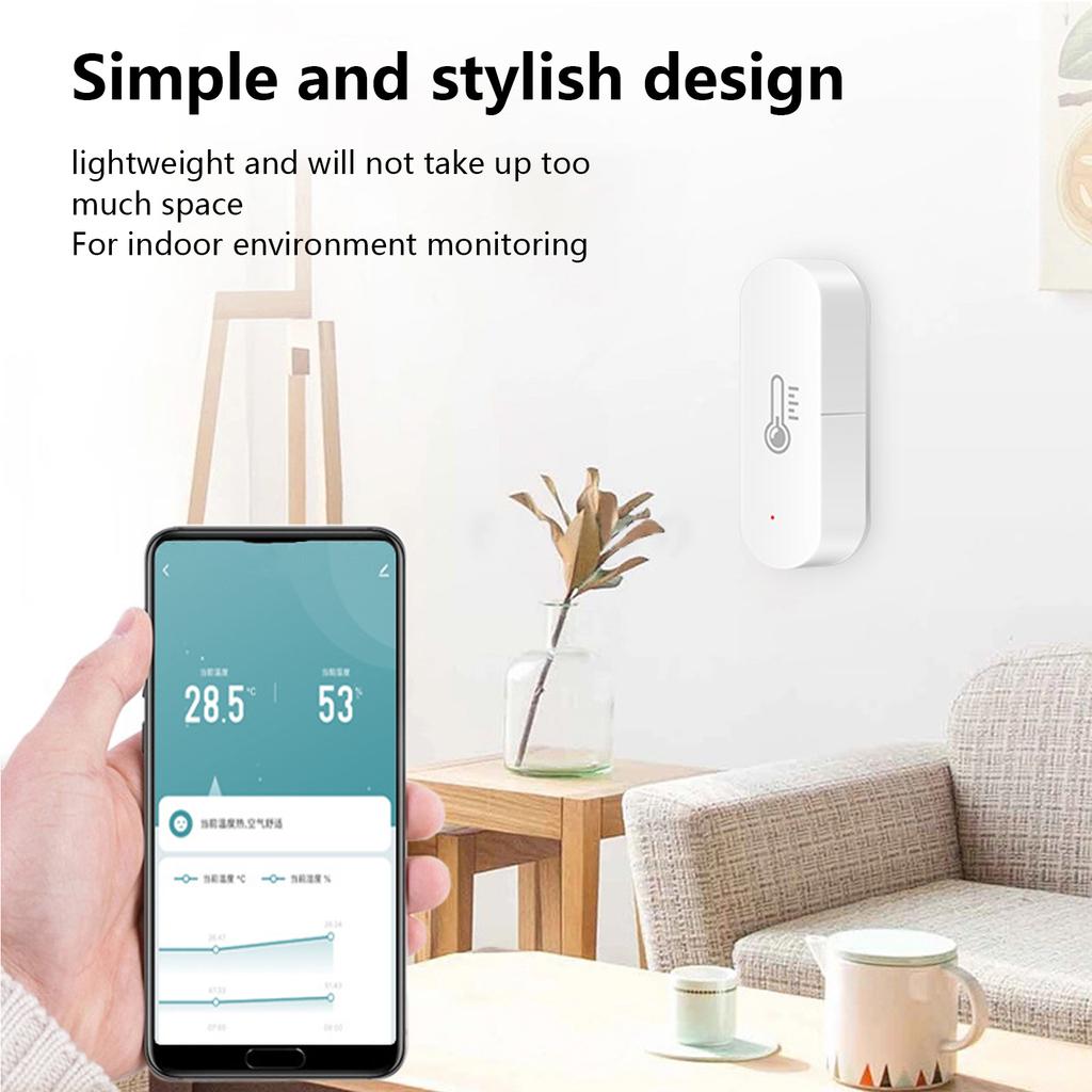 WIFI Wireless Temperature Humidity Sensor Smart Indoor Hygrometer Thermometer for Zigbee
