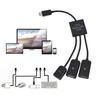 Portable 3 in 1 Micro USB OTG Data Cable Adapter Converter Hub