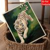 5D Pearl Kit Tiger Design DIY Rhinestone Art for Home Wall Decoration Stress Relief Handmade Gift Frameless