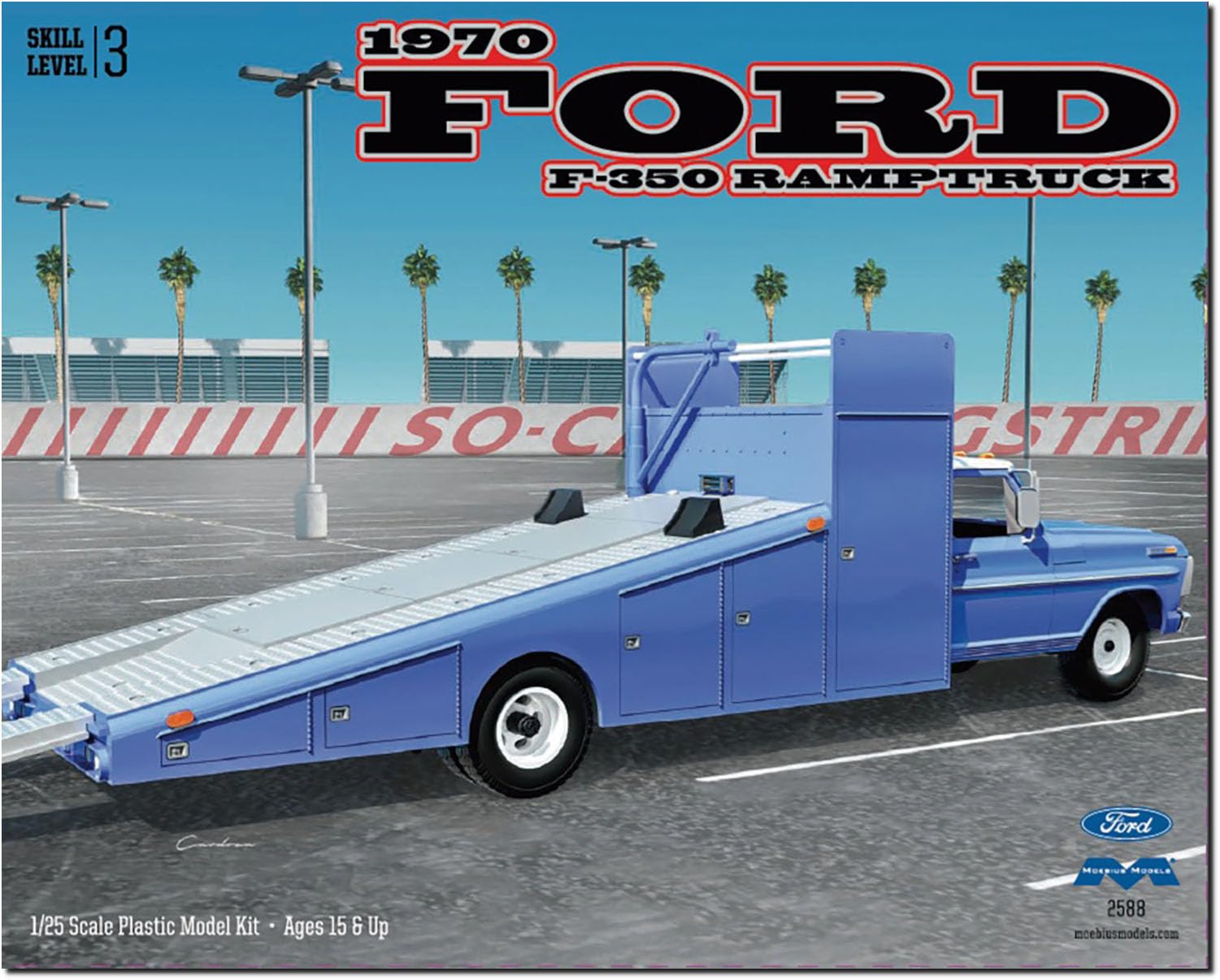 

Moebius Scale 1970 Ford F350 Ramp Truck Plastic Model Kit MOE2588 1/25 (Car)