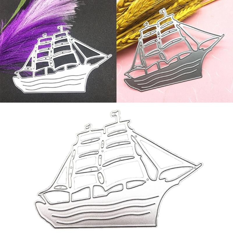 Sailing Ship Cutting Dies Ship Embossing Die Cuts Stencil for Scrapbooking Christmas Card Making DIY Photo Album