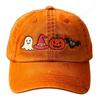 Halloween Unisex Baseball Hats Halloween Pumpkin Face Baseball Cap Embroidery Leisure Hat for Outdoor Activities Fishing & Campi