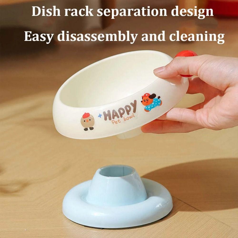 Cartoon Cat Food Water Bowl Anti Slip Cat Bowl Pet High Footed Bowl Pet Supplies