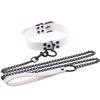 Rivet Slave Collar With Leash   Pet Play Owned Submissive Collars & Leashes