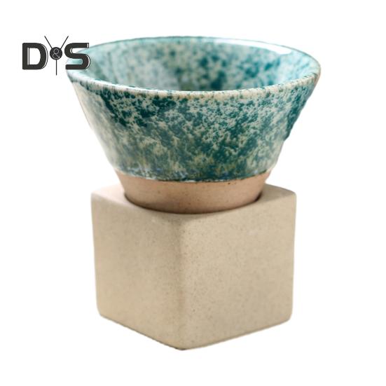 100 ml Rohkeramik-Trichter-Kaffeetasse mit Boden, hitzebeständig, handgefertigt, japanischer Stil, für Latte, Cappuccino, Tee, Espresso, konische Tasse, Geburtstagsgeschenk