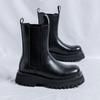Smoke boots high-top leather shoes British style platform sleeve flow locomotive thin Martin boots 9884-R