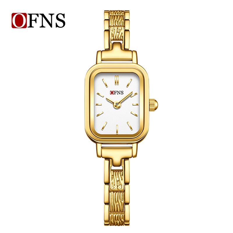 Oufanni Women s Waterproof Retro Square Quartz Watch with Jewelry Buckle