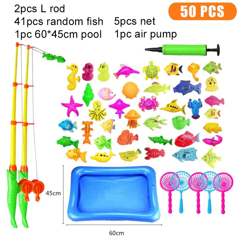 Fishing Game Kit Plastic Party Favors Festival Leisure Entertainment Gathering Gifts for Guests Indoor Outdoor Water Play TMZ