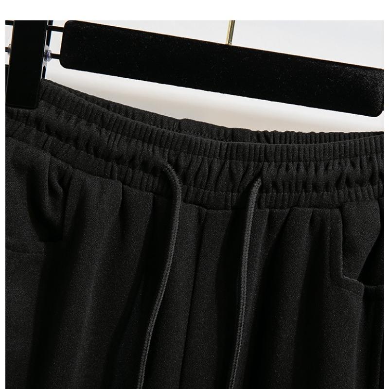 DIMANAF 2025 Autumn Winter Women Plus Size Pants New Casual Lady Long Pants Oversized Loose Bottoms Solid