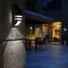 Solar Powered PIR Motion Sensor 2 LED   Wall Light Garden Security Lamps Black Warm White