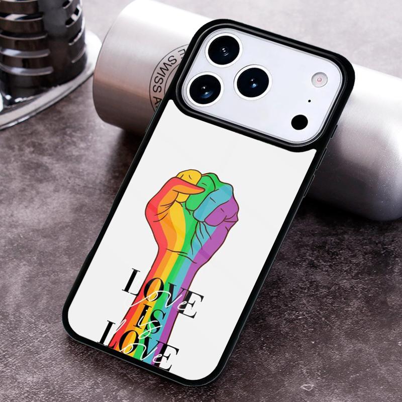 Rainbow Gay LGBT Finger Phone Case for iPhone 17 16 15 Pro Max Air 14 13 12 11 Plus Shockproof Capa Cover