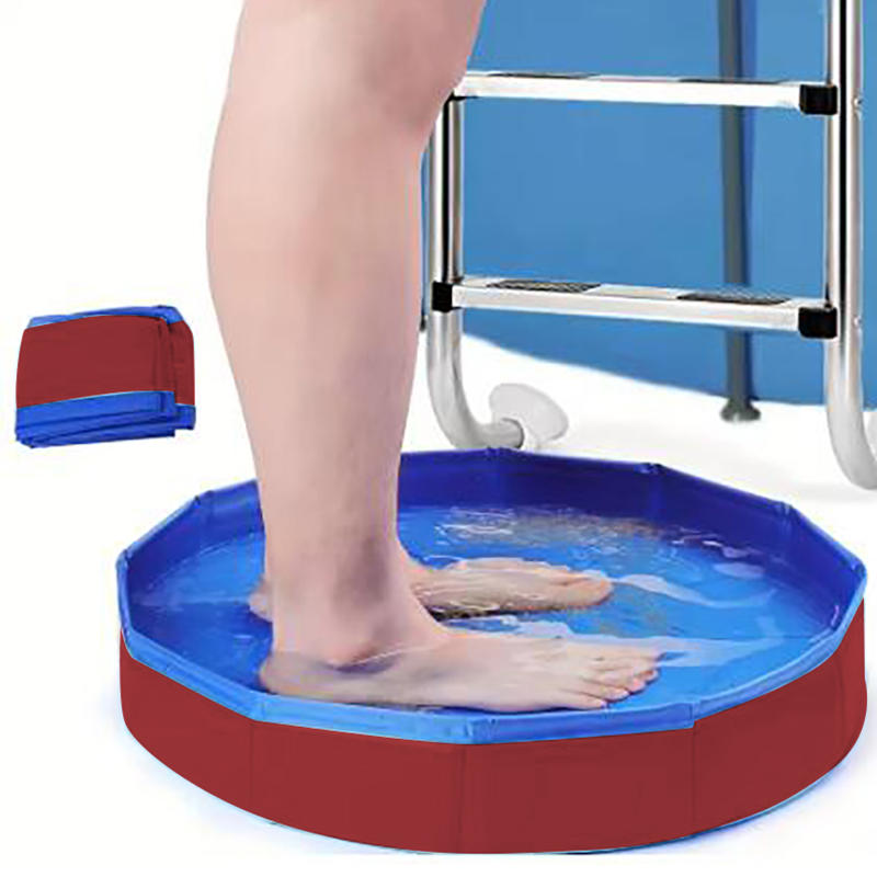 1PC Portable Inflatable Pool Foot Bath Basin,Foldable Foot Soaking Washing Basin for Pool Entry,Summer Swimming Pool Clean Feet Accessories