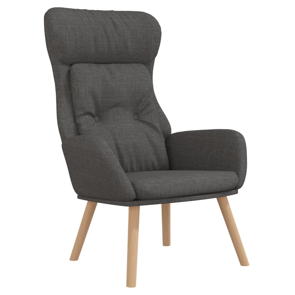Recliner Chair with Ottoman Dark Gray Fabric