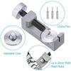 Silvery Metal Watch Band Strap Bracelet Link Pin Remover Tool Kit with 3pcs Needles, Adjustable Watch Repair Tool, No Power Required
