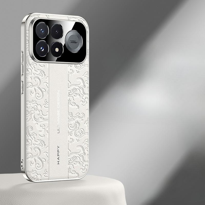 Για XIAOMI Redmi K100Pro K100 ProMax Δερμάτινη Θήκη με Χάραγμα Ανθεκτική στους Κραδασμούς Για POCO F9 Ultra Pro Επιμεταλλωμένο Κάλυμμα με Υφή Ευοίωνου Νεφέλου