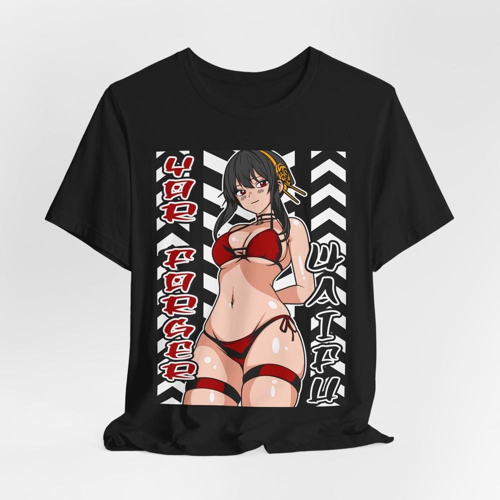 Anime Waifu Graphic T-Shirt Tee Tops, Unisex Jersey Short Sleeve T-Shirt, Otaku Gift,