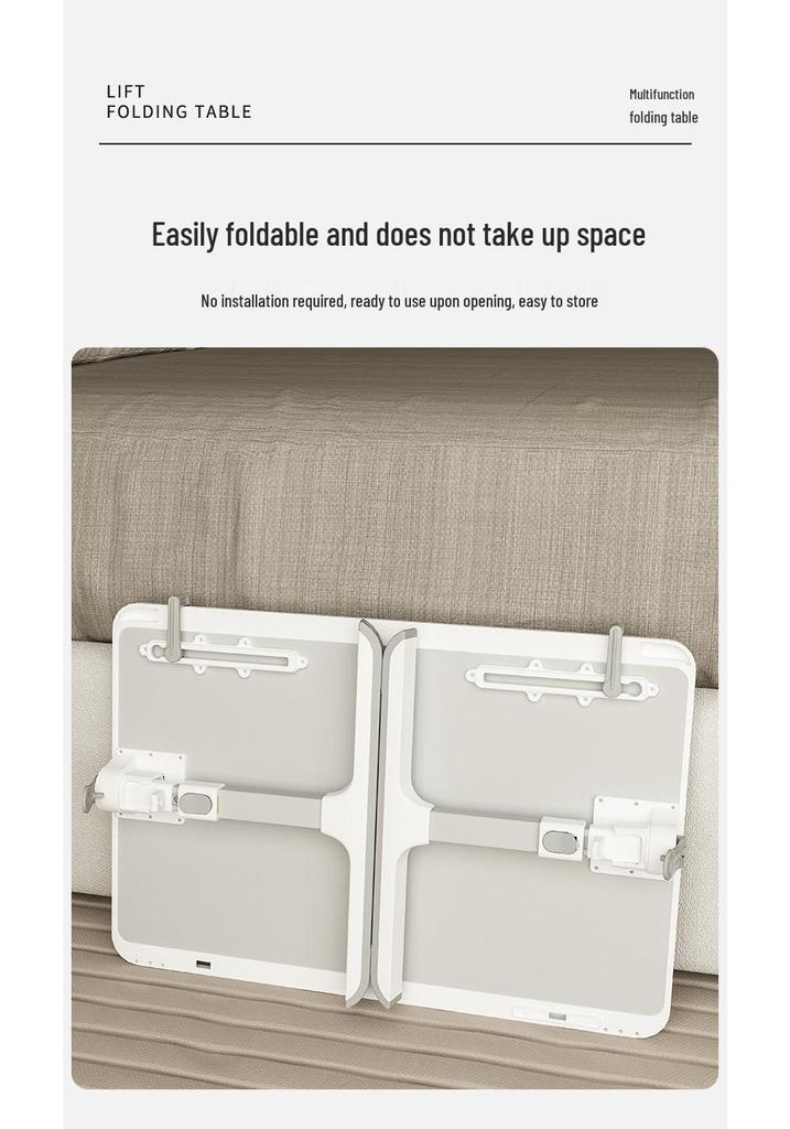 Foldable Adjustable Bedside & Laptop Desk for Dorm Study
