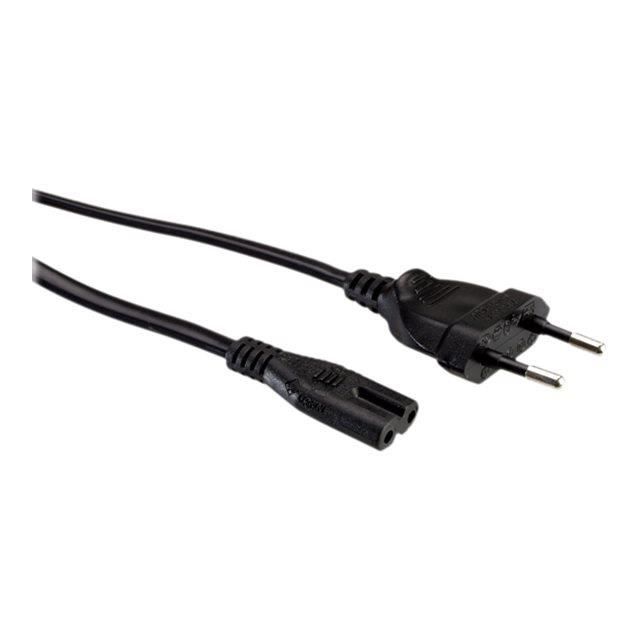 Câble D'alimentation Europlug (M) Pour IEC 60320 C7 CA 250 V 2.5 A 5 M Noir - SECOMP