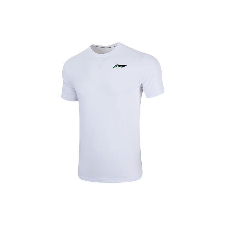 Li Ning Cartoon Print Round Neck Short Sleeve T-Shirt Men Tops White AHSSC05-1
