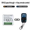 433MHz Wireless Remote Control Light Switch 16A 4 Key RF Relay Receiver Timer Breaker Wall Panel Switch For Lighting Led