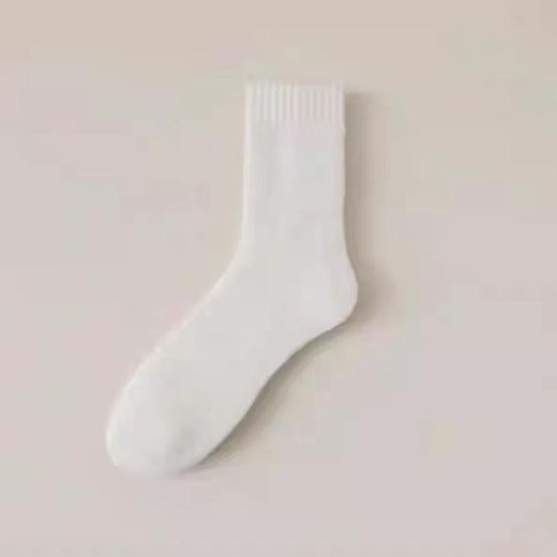 Men's Autumn and Winter Thickened Cashmere Loop Socks, Fleece Warm Mid-calf Socks, Winter Cold-proof Fleece Long Socks