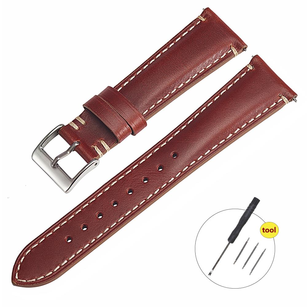 Curele de ceas din piele naturală de vițel Maro Curea de ceas 20mm 22mm 24mm Curea smartwatch Negru Accesorii ceasuri