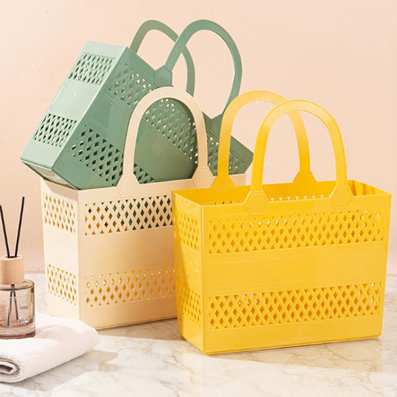 Shower Caddy Basket With Handles Portable Large Capacity Drainage Box Household Storage Basket For Camp Bathroom Beach Dorm Gym