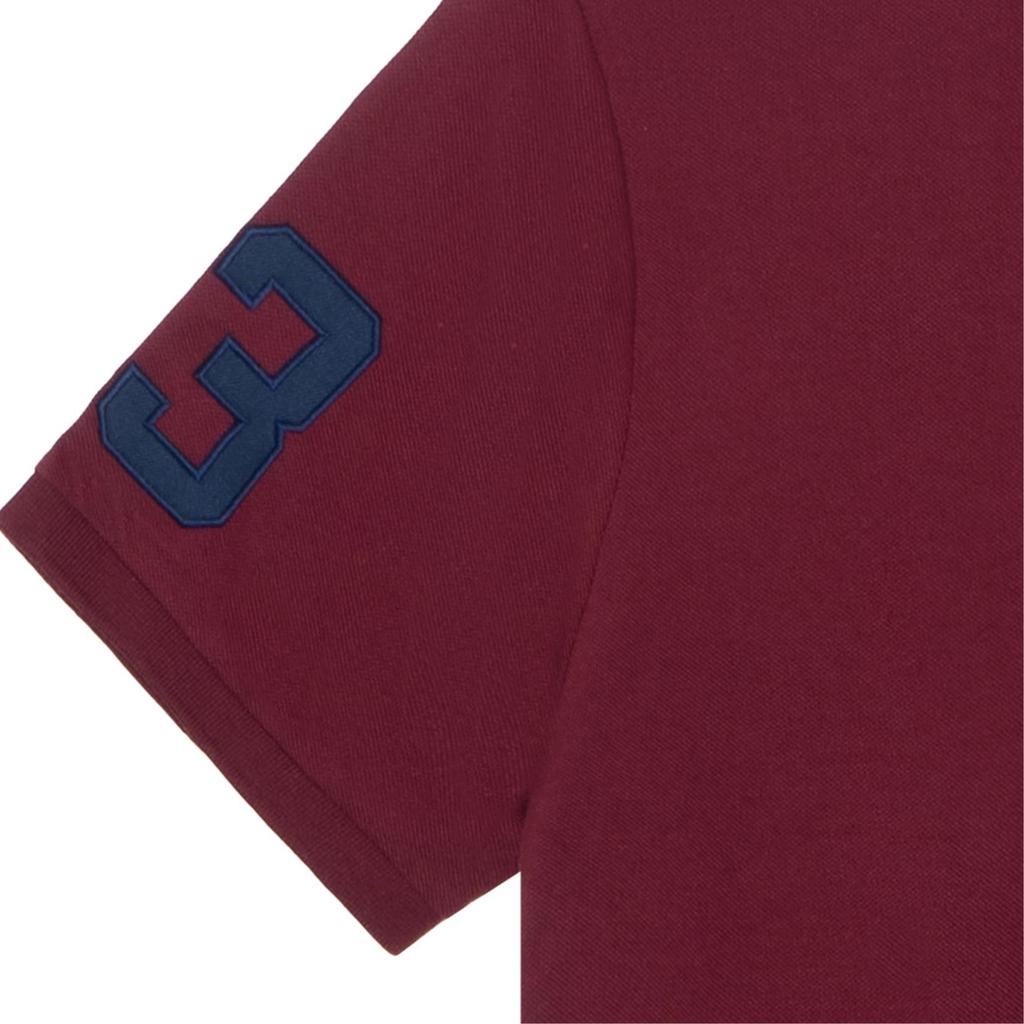 Polo Ralph Lauren FW22 Solid Slim Fit Polo Shirt With Three Pony Logo Short Sleeve Men Tops Red 1N821994-600