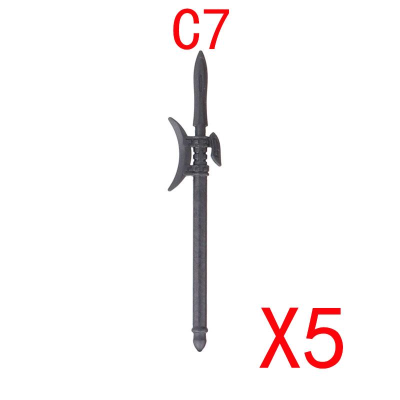 MOC Medieval Building Blocks Military Figures Accessories Soldier Weapons Bow Spear Crossbow Brick Helmet Sword Toy Gift X058