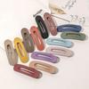 Fashion Color Solid Acrylic Hairpins Toothed Korean Frosted Large Hair Clips Women Girl Hair Accesories Non Slip BB Barrette