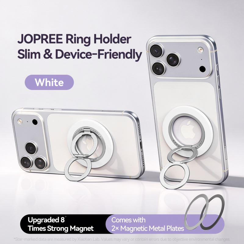 Dual Magnet Phone Ring Aluminum Alloy PC ABS Travel Essential Accessories 24g Lightweight Zero Burden Supplier 360 Rotatable