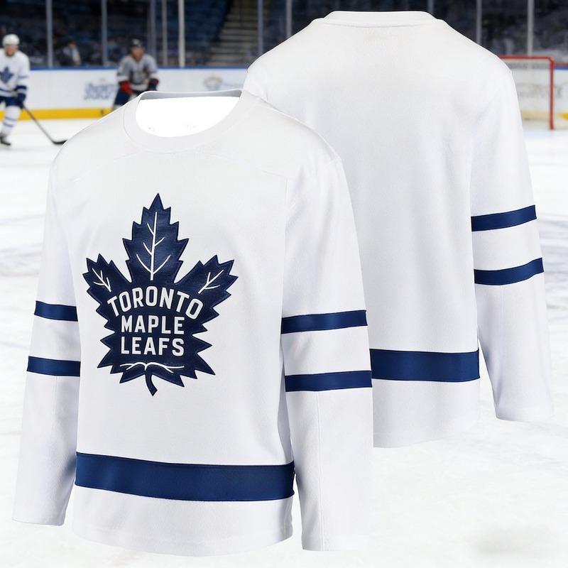 Men's New Toronto Ice Hockey Training Competition Jersey with 3D Print, Breathable, Moisture-Wicking Long-Sleeved T-Shirt Kids