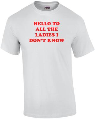 HELLO TO ALL THE LADIES I DON'T KNOW Shirt